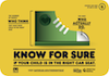 NHTSA car seat sneaker poster